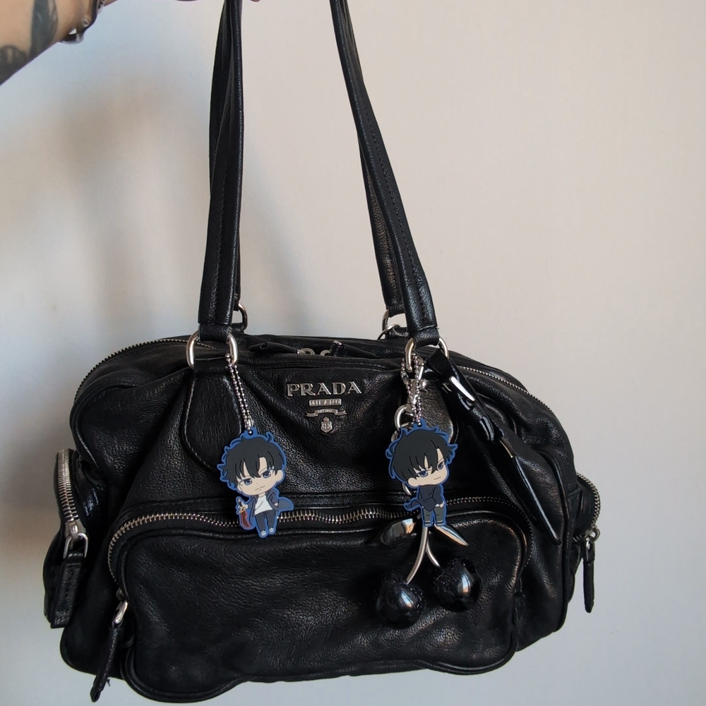 Prada Black Leather Shoulder Bag